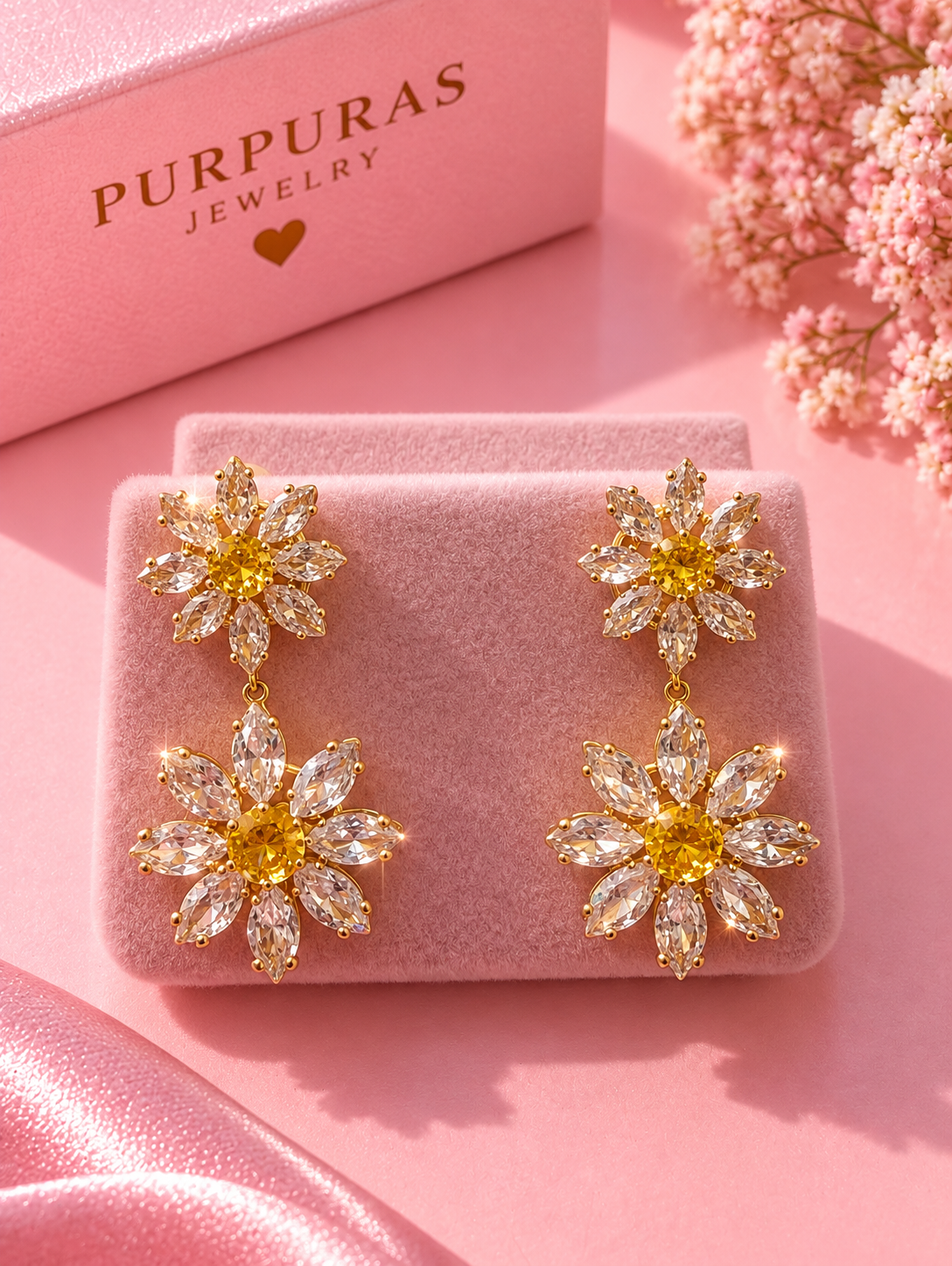 ✨Pendientes Golden Petals