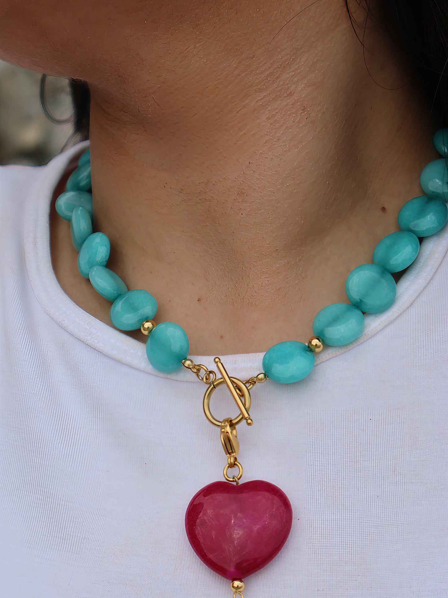Collar sirena azul