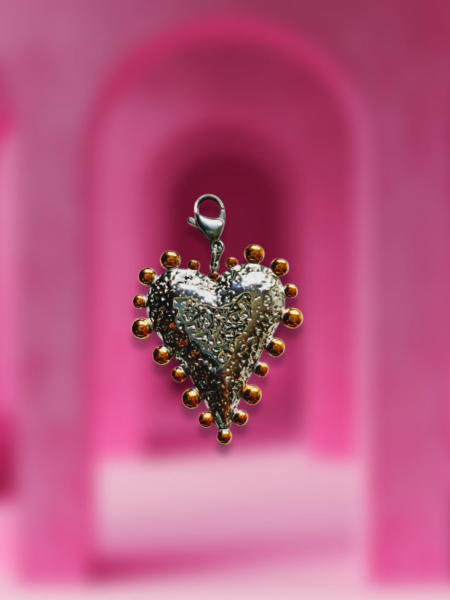 Charm corazón bicolor