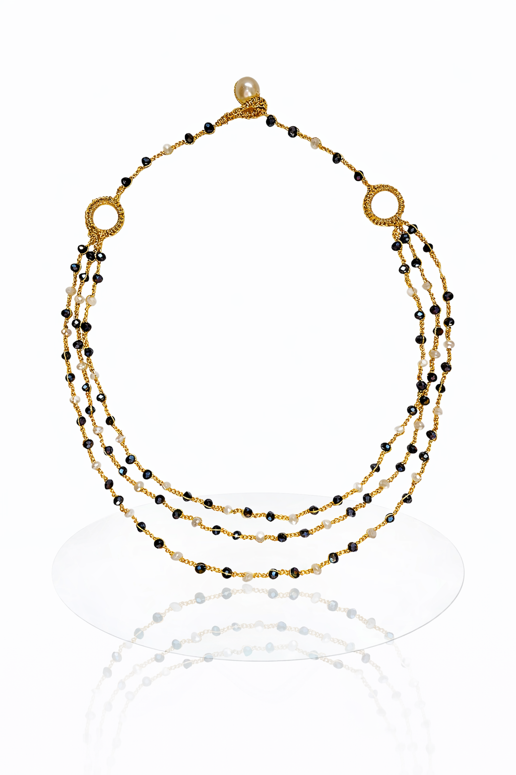 Collar triple tejido