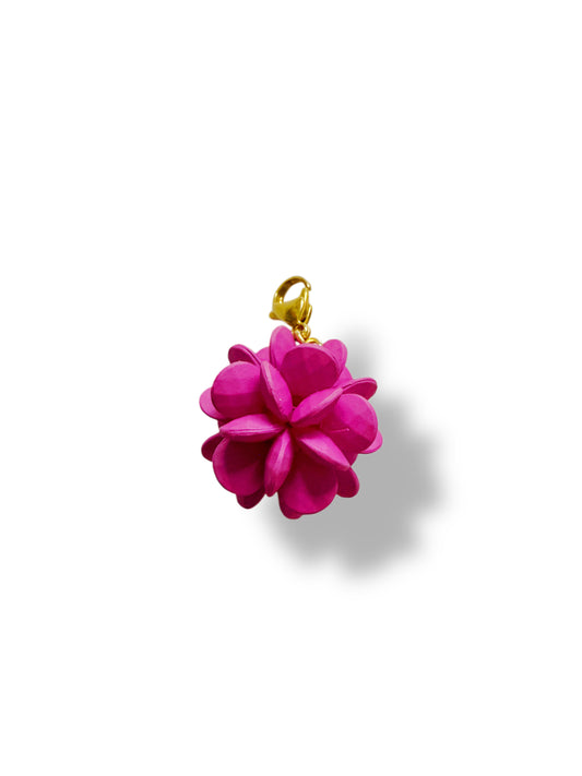 Charm pompón rosa