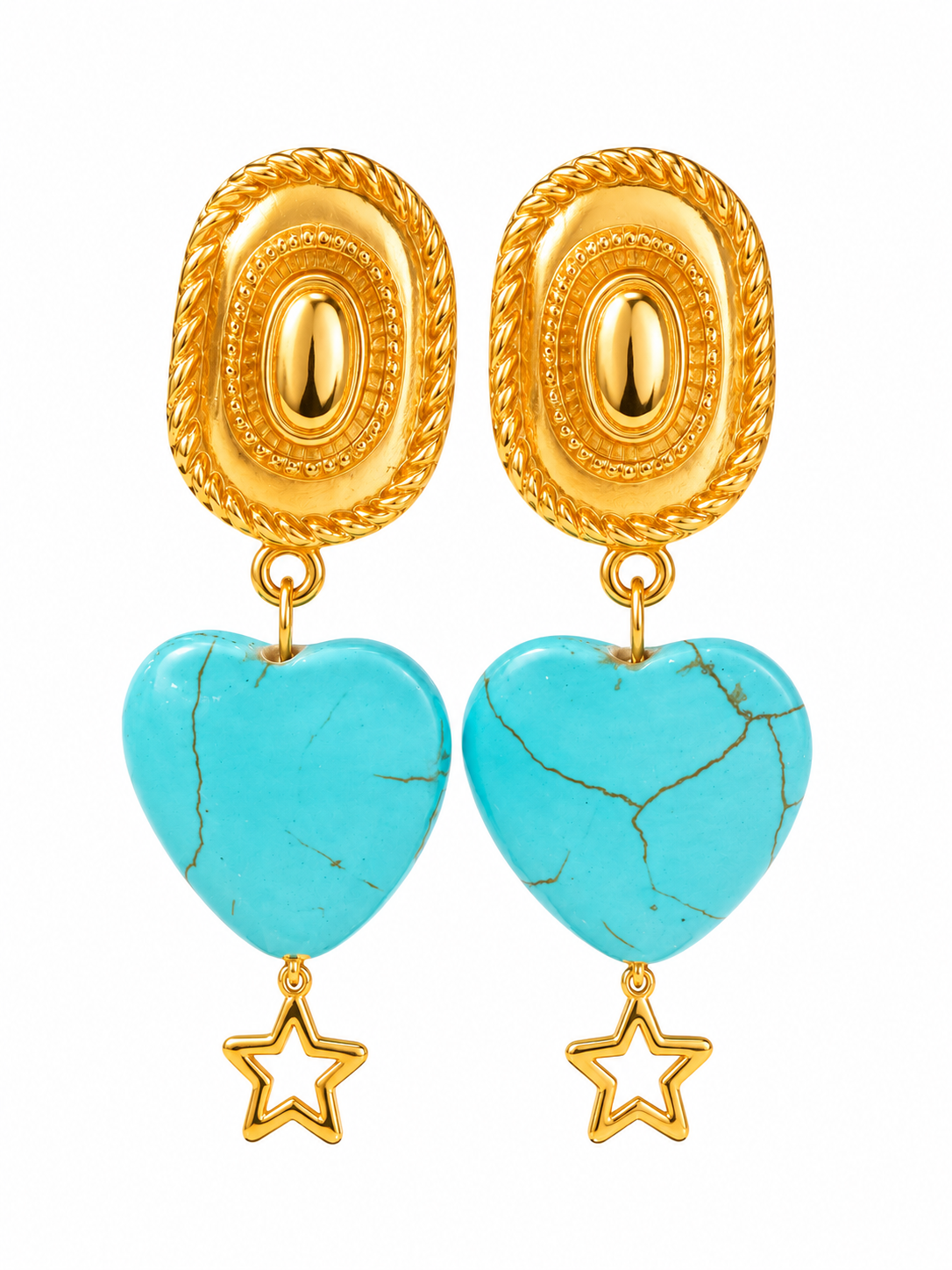Pendientes Corazón Celeste