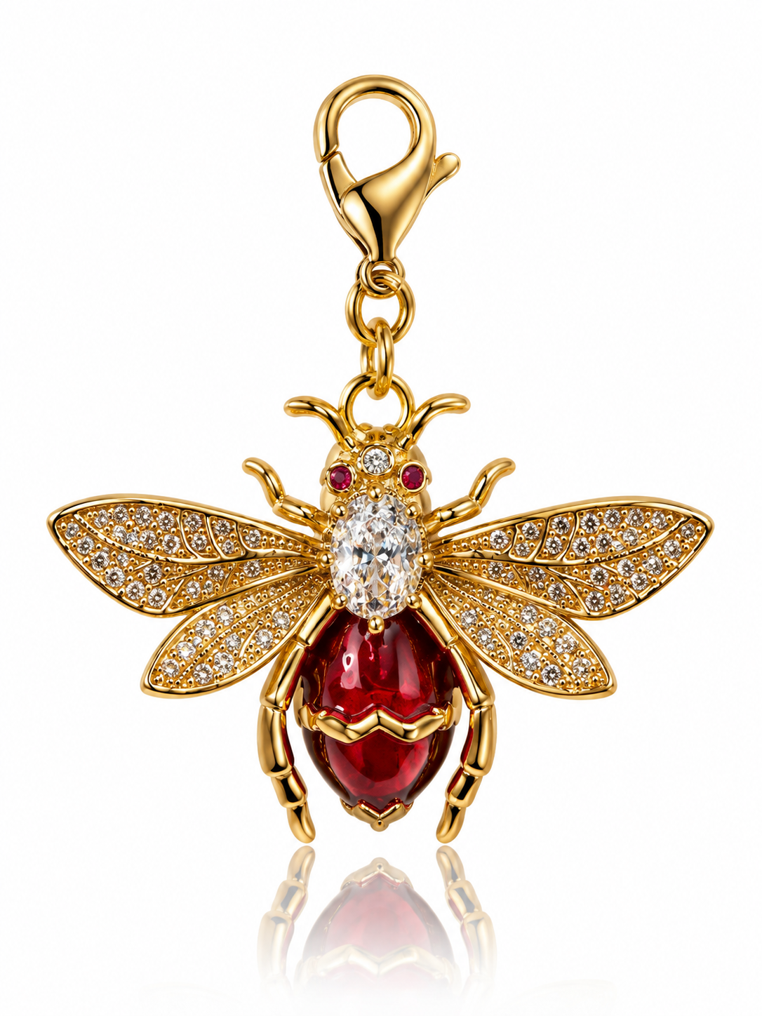Charm Ruby Bee