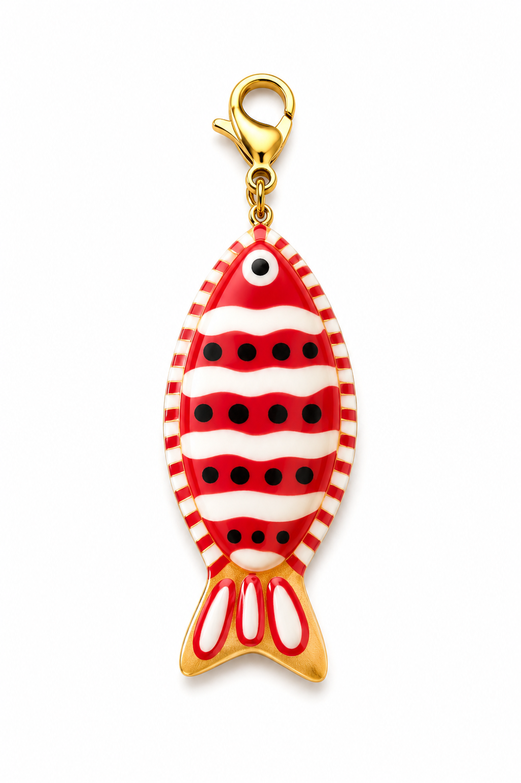 Charm pez rojo y blanco
