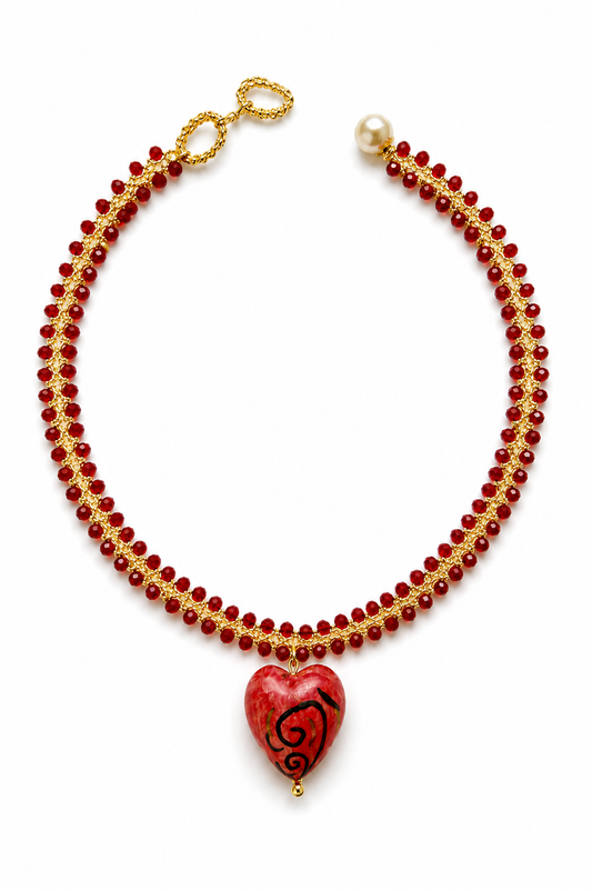 Collar tejido cuore