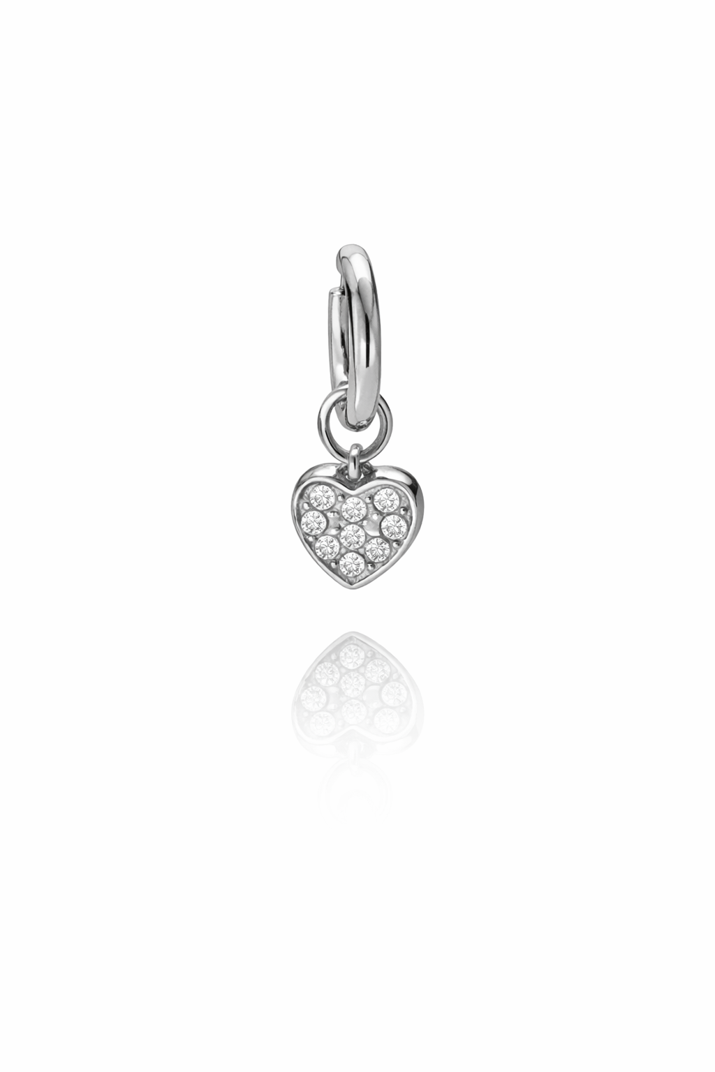 Mini pendiente corazón circonio