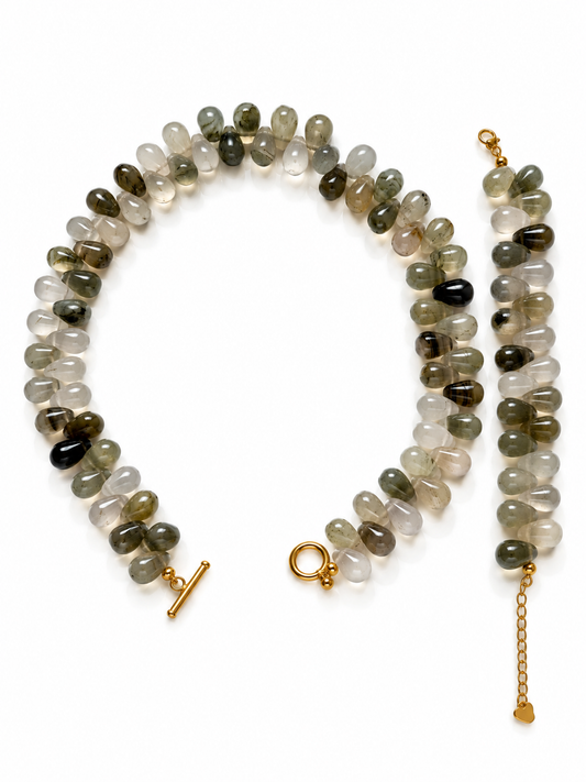 Collar Smoky Élise + pulsera