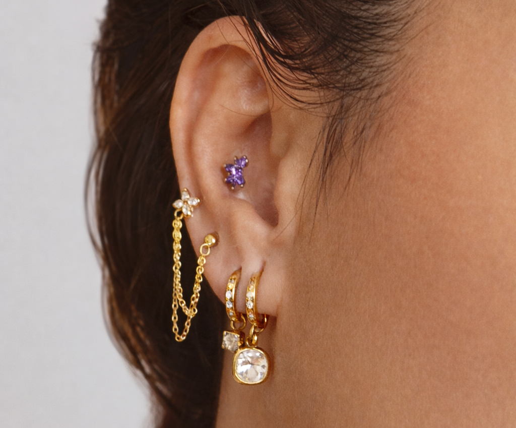 Piercing doble cadena
