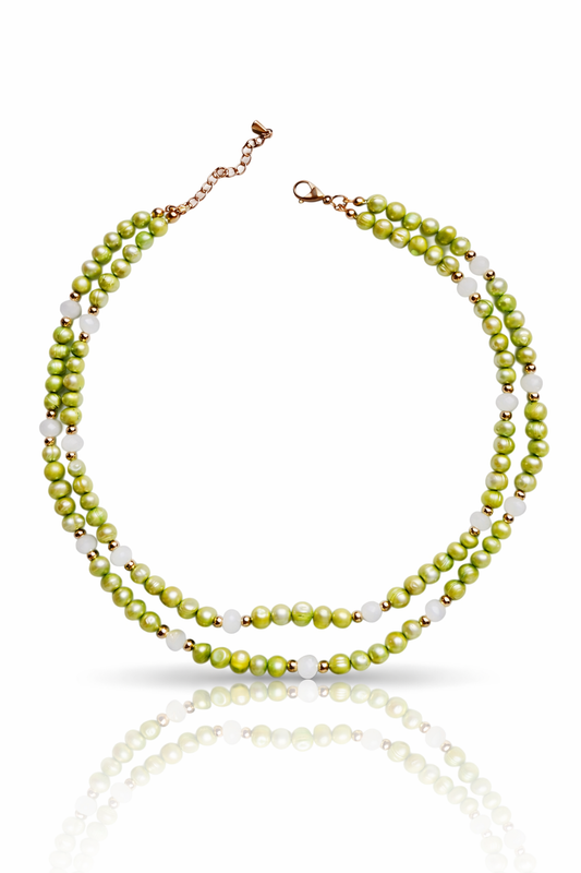Collar oliva perla