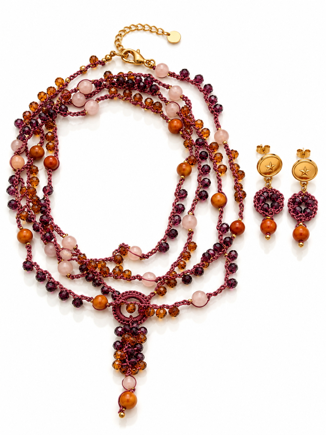 Collar+pendientes Amarante