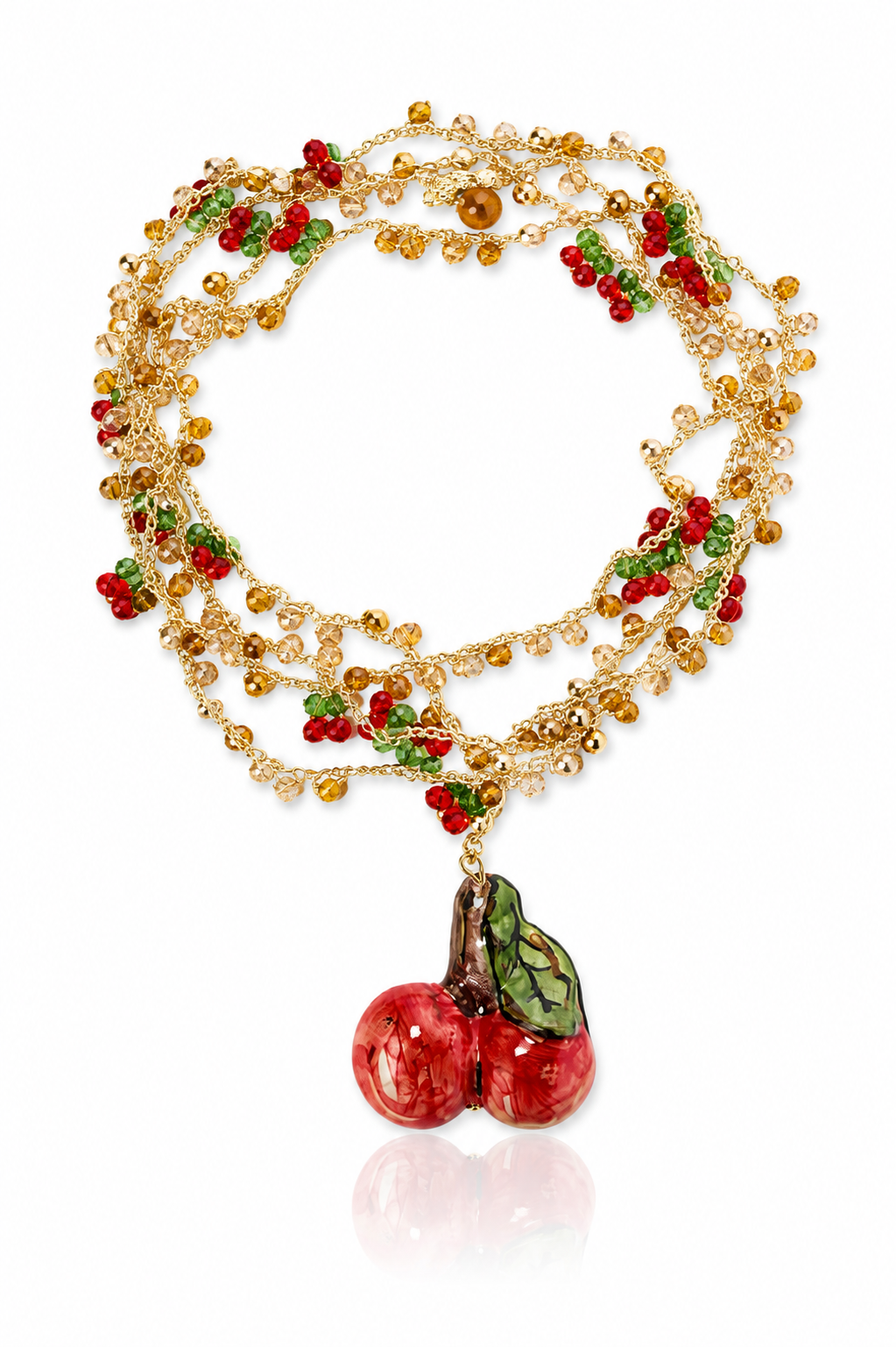 Collar tejido Cherry
