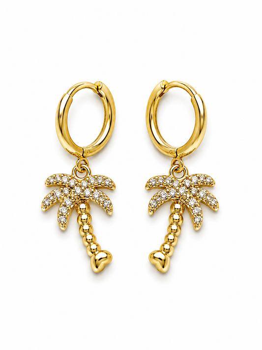 Pendientes mini palmera