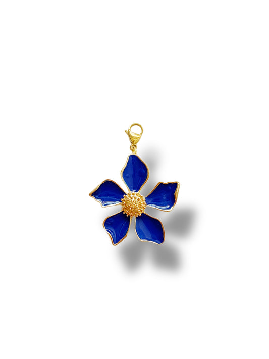 Charm flor azul marino