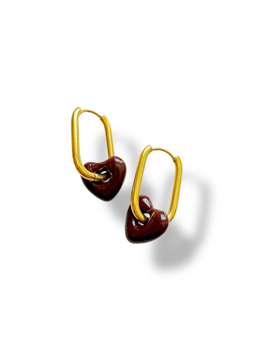 Pendientes BrownHeart