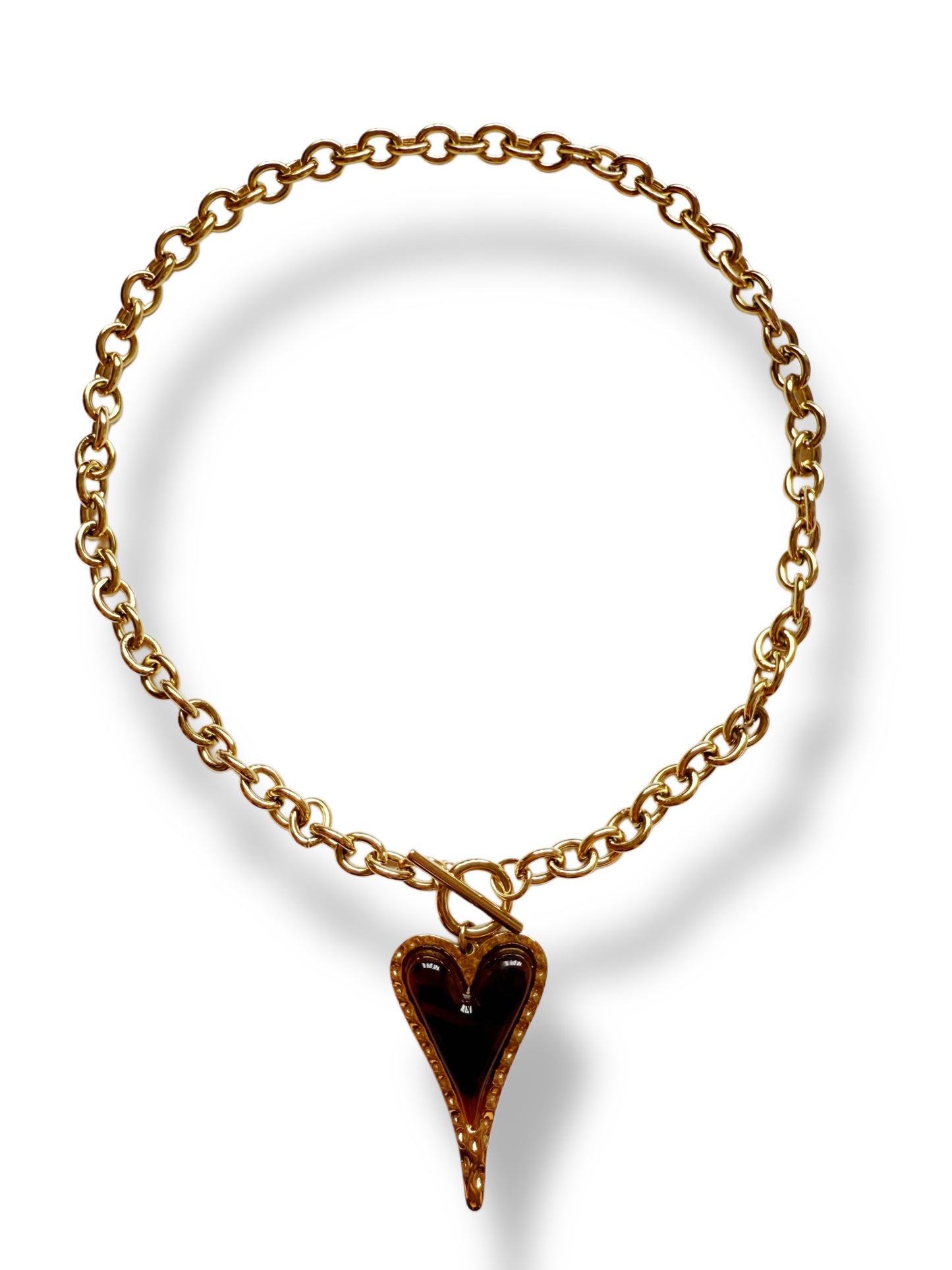 Collar corazón otoñal